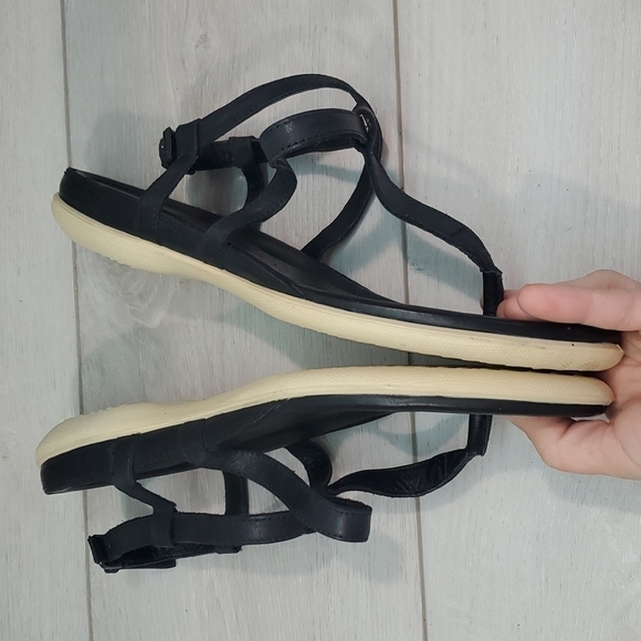Ecco Womens Comfort Leather Thong Flip Flop Flats Sandals sz 40/9-9.5 - Picture 7 of 11